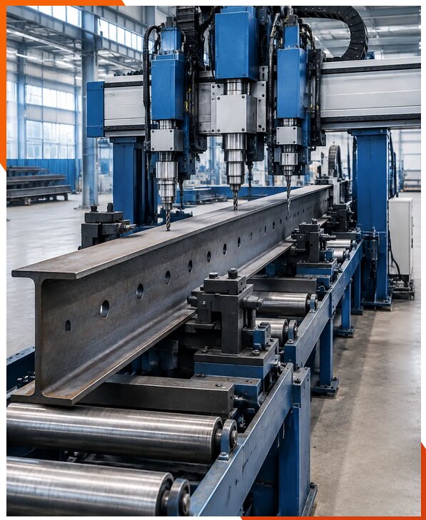 Поставка промышленных линий сверления балок в Угличе